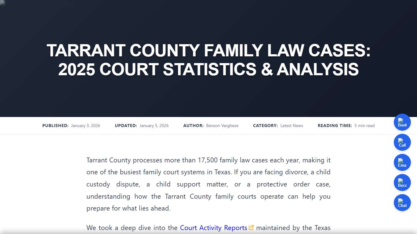 Tarrant County Family Law Cases Examined (Jan - Dec 2025)