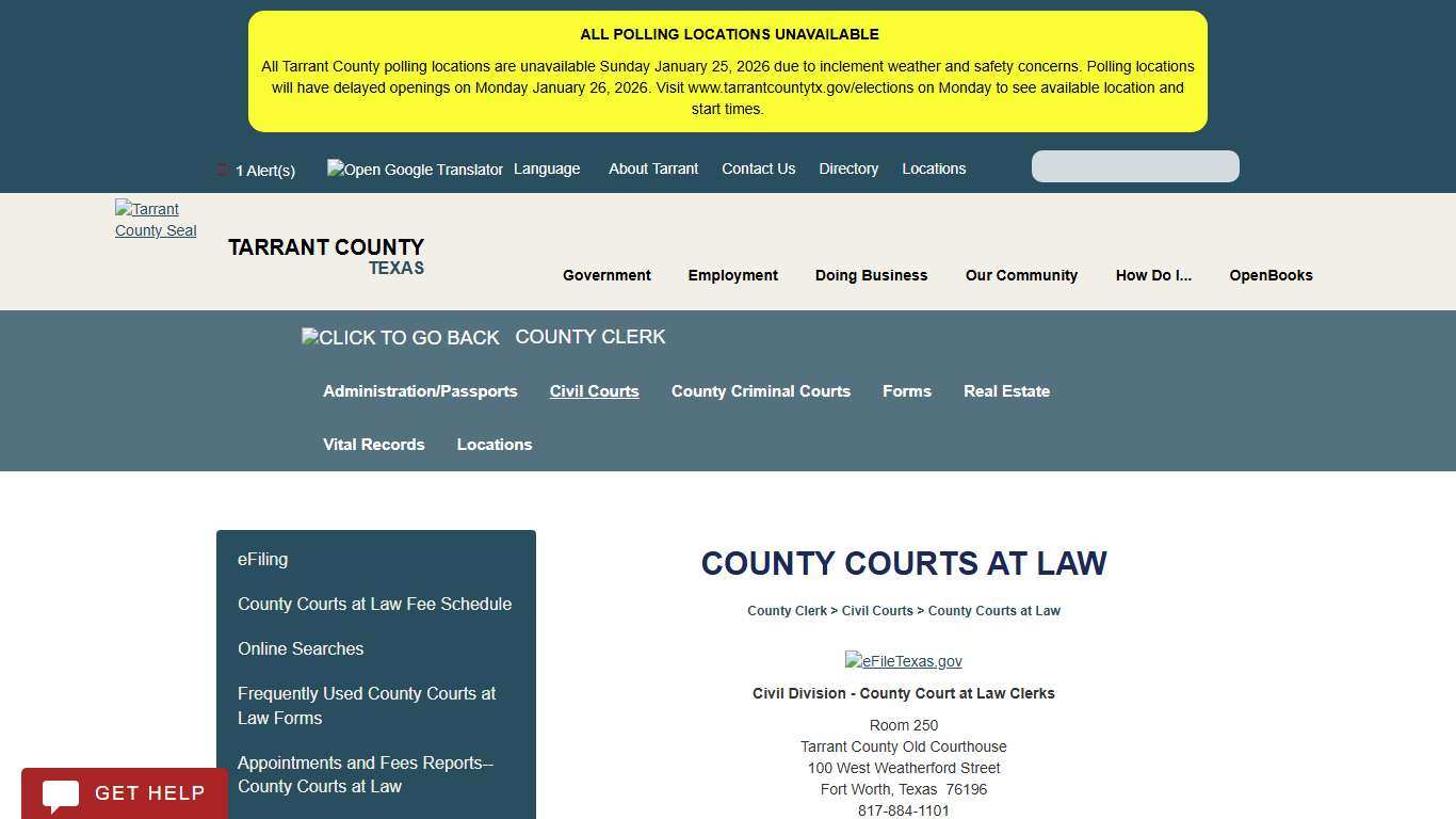 County Courts at Law